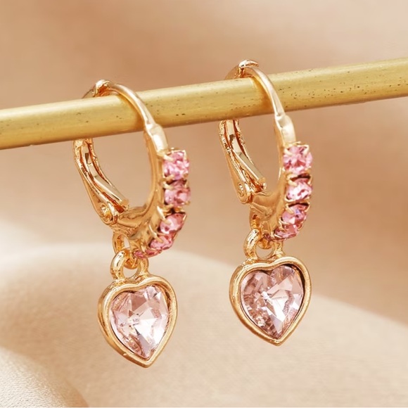 Heart Hoop Earrings - Picture 4 of 8